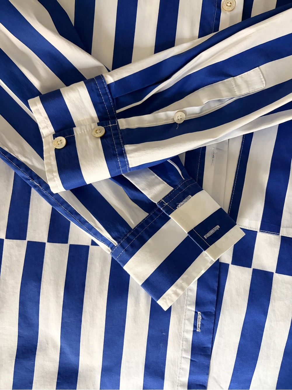 AYR The Deep End Button
Down Shirt Marais Blue Regatta
Stripe Cotton Top, Small - Picture 12 of 12